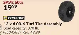 Princess Auto 13 x 4.00-6 Turf Tire Assembly offer