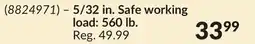 Princess Auto 5/32 in. Safe working load: 560 lb offer