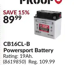Princess Auto Powersport Battery offer