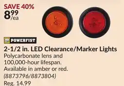 Princess Auto 2-1/2 in. LED Clearance/Marker Lights offer
