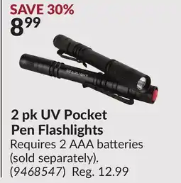 Princess Auto C2 pk UV Pocket Pen Flashlights offer