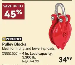 Princess Auto Pulley Blocks offer
