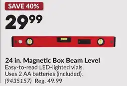 Princess Auto 24 in. Magnetic Box Beam Level offer