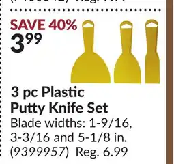 Princess Auto 3 pc Plastic Putty Knife Set offer