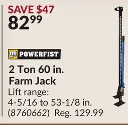 Princess Auto 2 Ton 60 in. Farm Jack offer