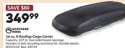 Princess Auto 16 cu. ftRooftop Cargo Carrier offer