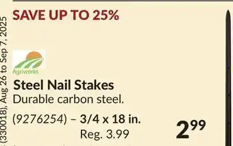 Princess Auto 3/4 x 18 in. Steel Nail Stakes offer