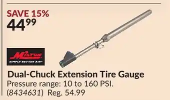 Princess Auto Dual-Chuck Extension Tire Gauge offer