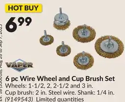 Princess Auto 6 pc Wire Wheel and Cup Brush Set offer