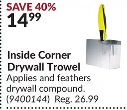 Princess Auto Inside Corner Drywall Trowel offer