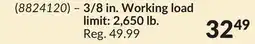 Princess Auto 3/8 in. Working load limit: 2,650 lb offer