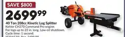 Princess Auto 40 Ton 208cc Kinetic Log Splitter offer