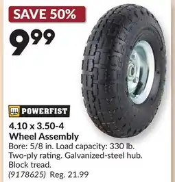 Princess Auto 4.10 x 3.50-4 Wheel Assembly offer
