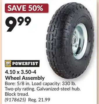 Princess Auto 4.10 x 3.50-4 Wheel Assembly offer