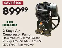 Princess Auto 2-Stage Air Compressor Pump offer