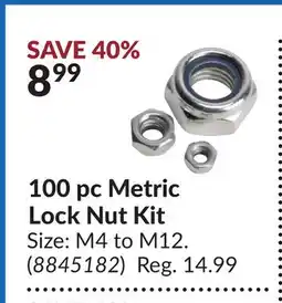 Princess Auto 100 pc Metric Lock Nut Kit offer