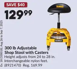 Princess Auto 300 lb Adjustable Shop Stool with Casters offer