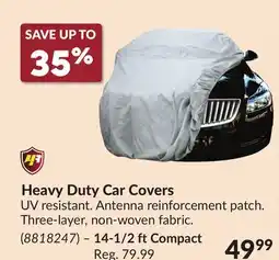 Princess Auto Heavy Duty Car Covers offer