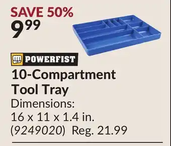 Princess Auto 10-Compartment Tool Tray offer