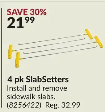 Princess Auto 4 pk SlabSetters offer