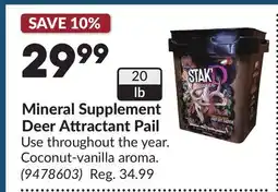 Princess Auto Mineral Supplement Deer Attractant Pail offer