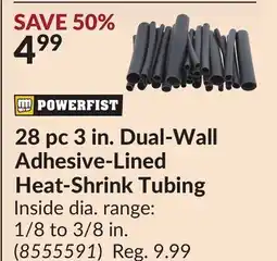 Princess Auto 28 pc 3 in. Dual-Wall Adhesive-Lined Heat-Shrink Tubing offer