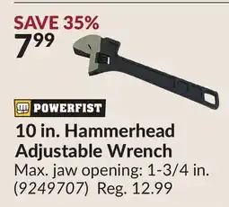 Princess Auto 10 in. Hammerhead Adjustable Wrench offer