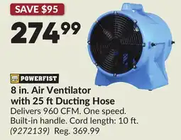 Princess Auto 8 in. Air Ventilator with 25 ft Ducting Hose offer