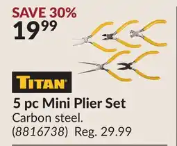 Princess Auto 5 pc Mini Plier Set offer