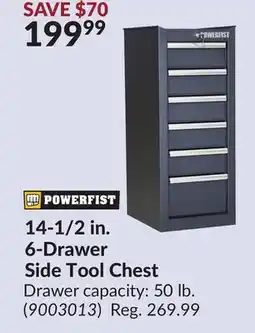 Princess Auto 14-1/2 in. 6-Drawer Side Tool Chest offer