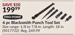 Princess Auto 6 pc Blacksmith Punch Tool Set offer