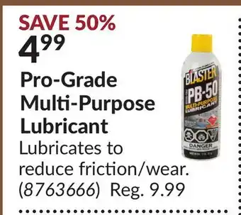 Princess Auto Pro-Grade Multi-Purpose Lubricant offer