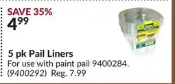 Princess Auto 5 pk Pail Liners offer