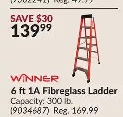 Princess Auto 6 ft1A Fibreglass Ladder offer