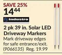 Princess Auto 2 pk 39 in. Solar LED Driveway Markers offer