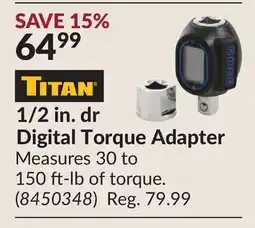 Princess Auto 1/2 in. dr Digital Torque Adapter offer