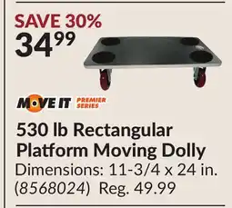 Princess Auto 530 lb Rectangular Platform Moving Dolly offer