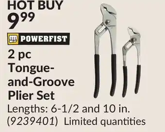 Princess Auto 2 pc Tongue- and-Groove Plier Set offer