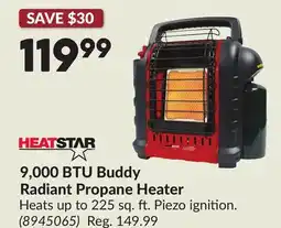 Princess Auto 9,000 BTU Buddy Radiant Propane Heater offer