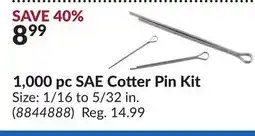 Princess Auto 1,000 pc SAE Cotter Pin Kit offer