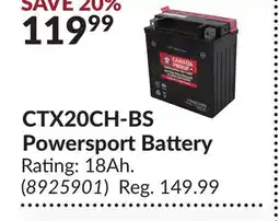 Princess Auto CTX20CH-BS Powersport Battery offer