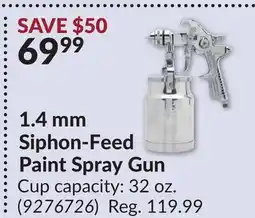 Princess Auto 1.4 mm Siphon-Feed Paint Spray Gun offer