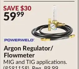Princess Auto Argon Regulator/Flowmeter offer