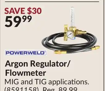 Princess Auto Argon Regulator/Flowmeter offer