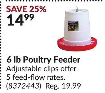 Princess Auto 6 lb Poultry Feeder offer