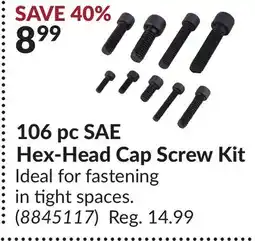 Princess Auto 106 pc SAE Hex-Head Cap Screw Kit offer
