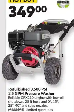 Princess Auto Refurbished 3,500 PSI 2.5 GPM Pressure Washer offer
