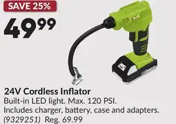 Princess Auto 24V Cordless Inflator offer