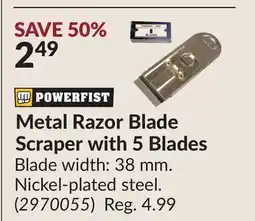 Princess Auto Metal Razor Blade Scraper with 5 Blades offer