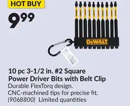 Princess Auto 10 pc 3-1/2 in. #2 Square Power Driver Bits with Belt Clip offer
